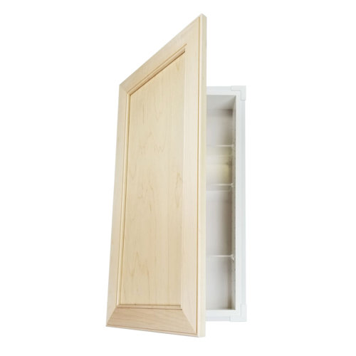 Timber Tree Cabinets 14" W x 34" H x 3.5" D Solid Wood Recessed ...